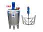 Preview: 109L heat-/coolable stainless steel mixing tank with insulation and ancher agitator
