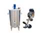 Preview: 250L electrically heated stainless steel mixing tank with gear agitator