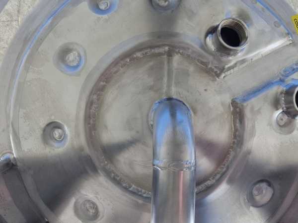 109L heat-/coolable stainless steel mixing tank with anchor agitator