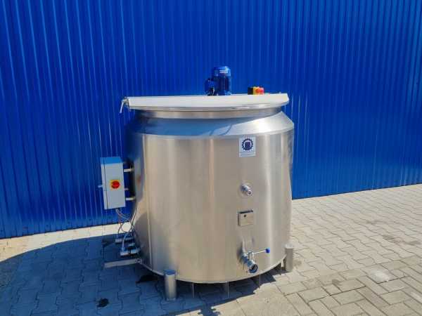 1150L electrically heated stainless steel vessel with insulation and dissolver