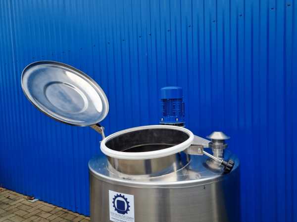 350L stainless steel vessel with propeller mixer