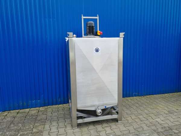 1250L Edelstahl Transportbehälter mit Dissolver