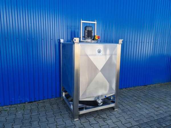 1000L Edelstahl Transportbehälter mit Dissolver