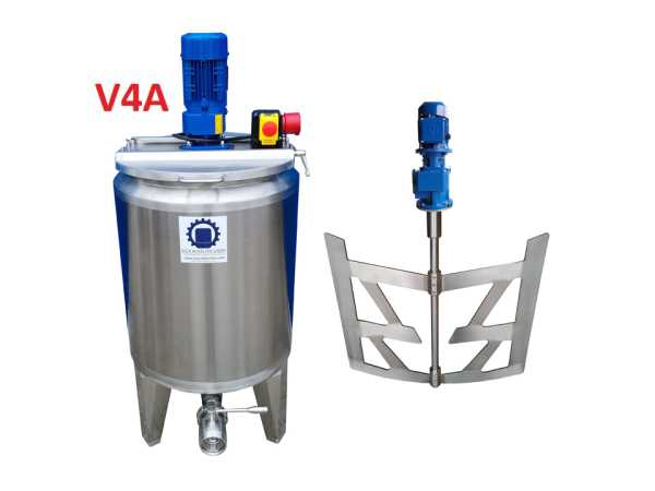 109L heat-/coolable stainless steel mixing tank with insulation and ancher agitator