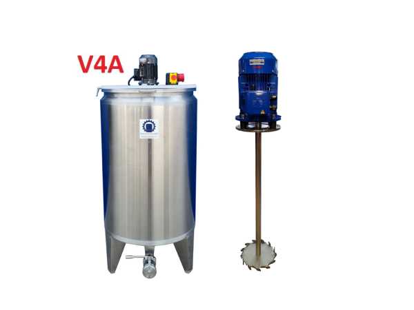 337L heat-/coolable stainless steel mixing tank with insulation and dissolver