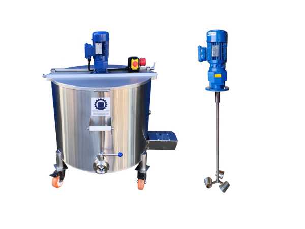 200L electrically heated stainless steel mixing tank with cup stirrer