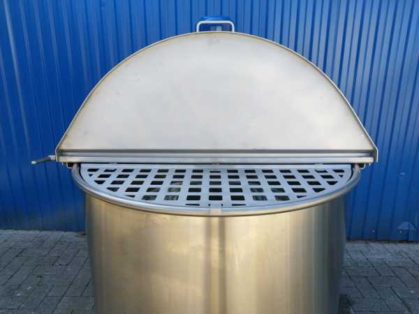 653L  stainless steel transport vessel with anchor agitator