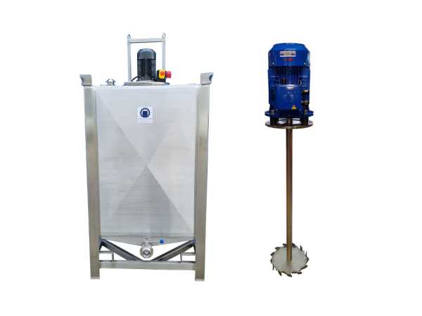 1250L Edelstahl Transportbehälter mit Dissolver