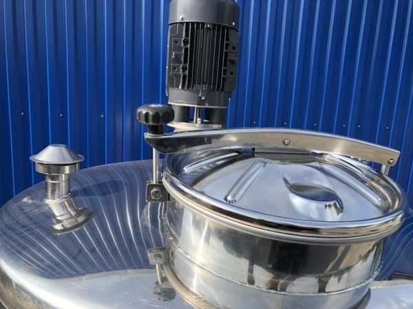 1305L heat-/coolable stainless steel mixing tank with agitator and thermoplate