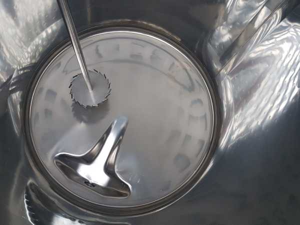 1305L heat-/coolable stainless steel mixing tank with agitator and thermoplate