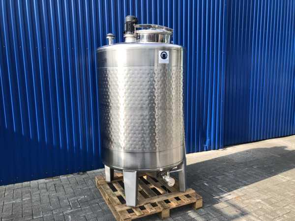 1305L heat-/coolable stainless steel tank with thermoplate and propeller mixer