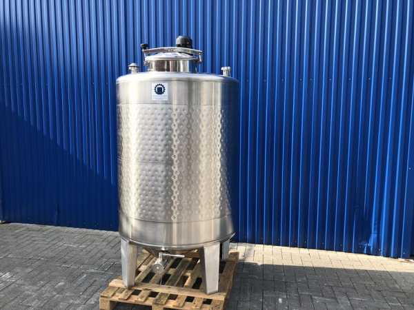 1305L heat-/coolable stainless steel tank with thermoplate and propeller mixer