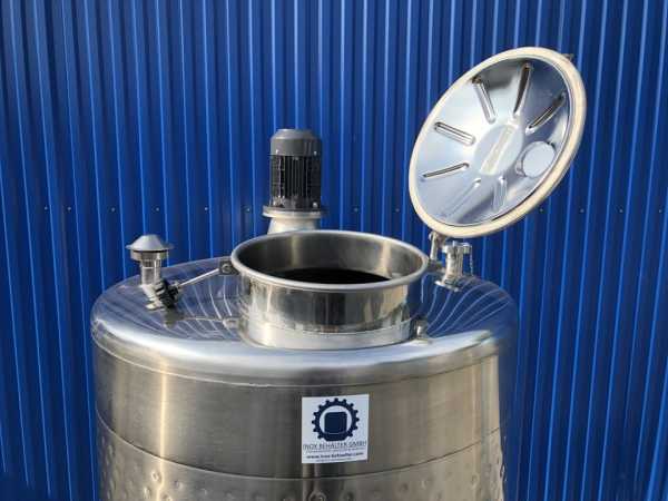 1305L heat-/coolable stainless steel tank with thermoplate and propeller mixer