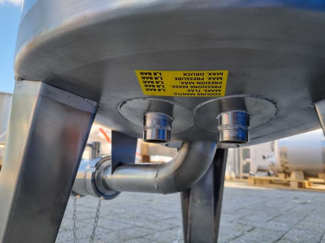 109L heat-/coolable stainless steel mixing tank with insulation and dissolver