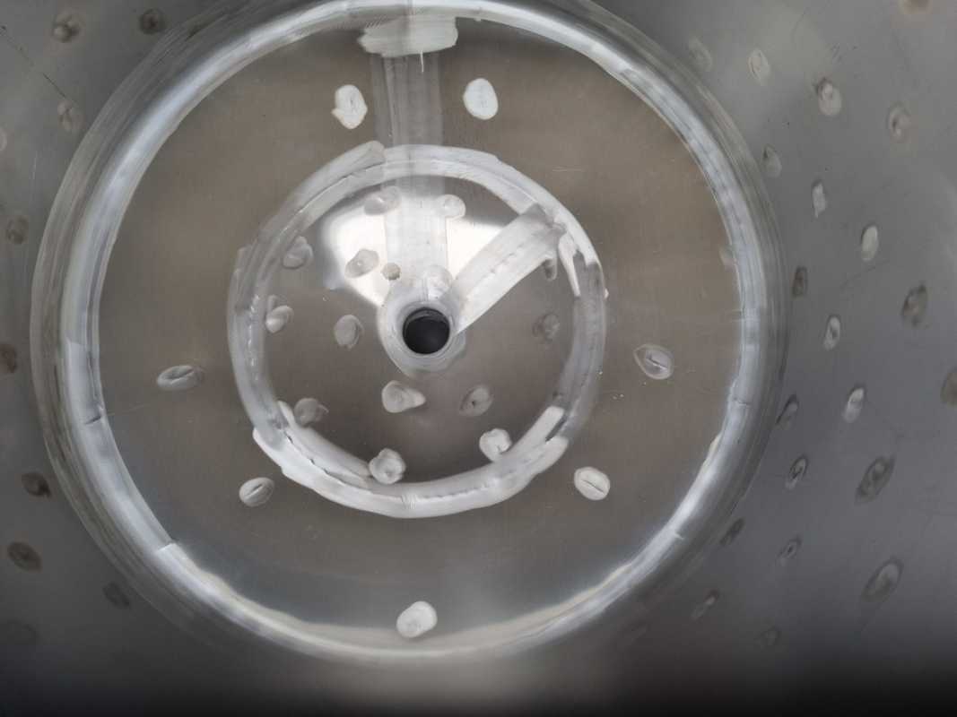 221L heat-/coolable stainless steel mixing tank with anchor agitator