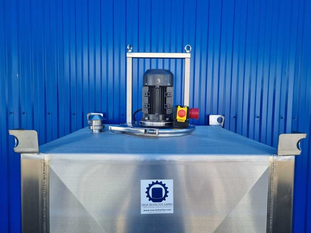 1000L Edelstahl Transportbehälter mit Dissolver