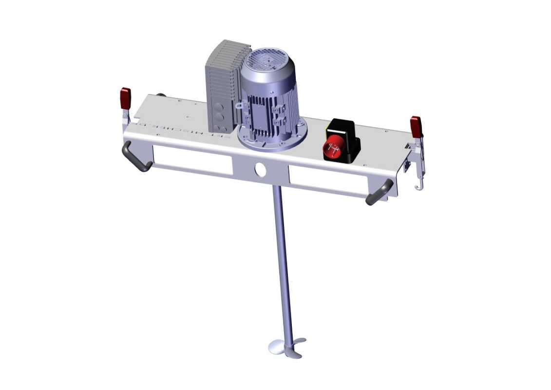 Container agitator type IBC-0150-600L suitable for liquids with up to 600 mPas