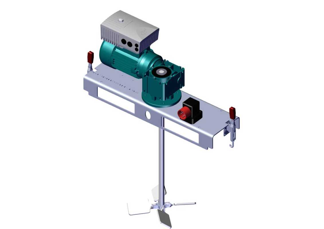 Containerrührwerk Typ IBC-0240-600L für Medien bis 5000 mPas im IBC 600L -