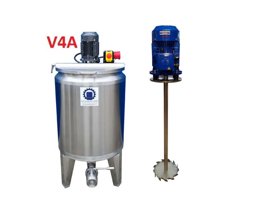 109L heat-/coolable stainless steel mixing tank with insulation and dissolver