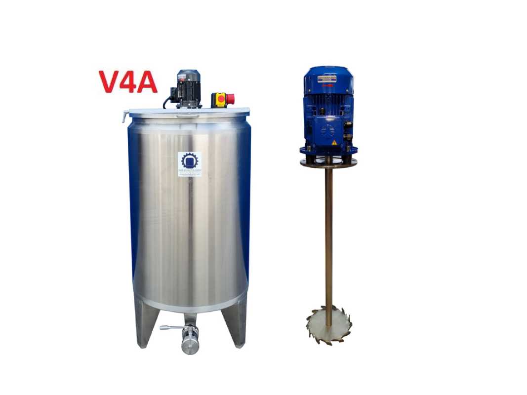 337L heat-/coolable stainless steel mixing tank with insulation and dissolver