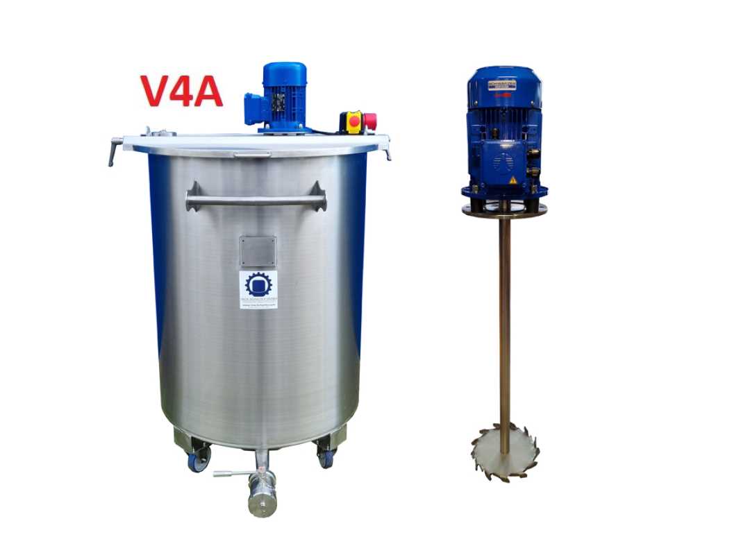 510L Edelstahl Rührwerksbehälter mit Dissolver auf Rollen