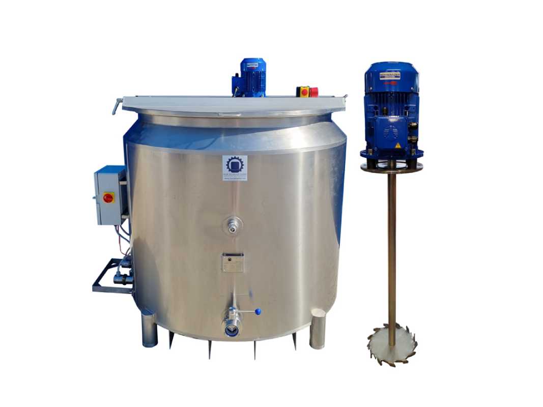 1150L electrically heated stainless steel vessel with insulation and dissolver