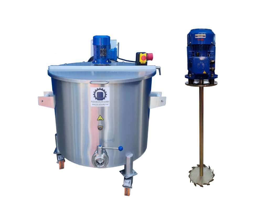152L electrically heated stainless steel mixing tank with digital control unit and dissolver