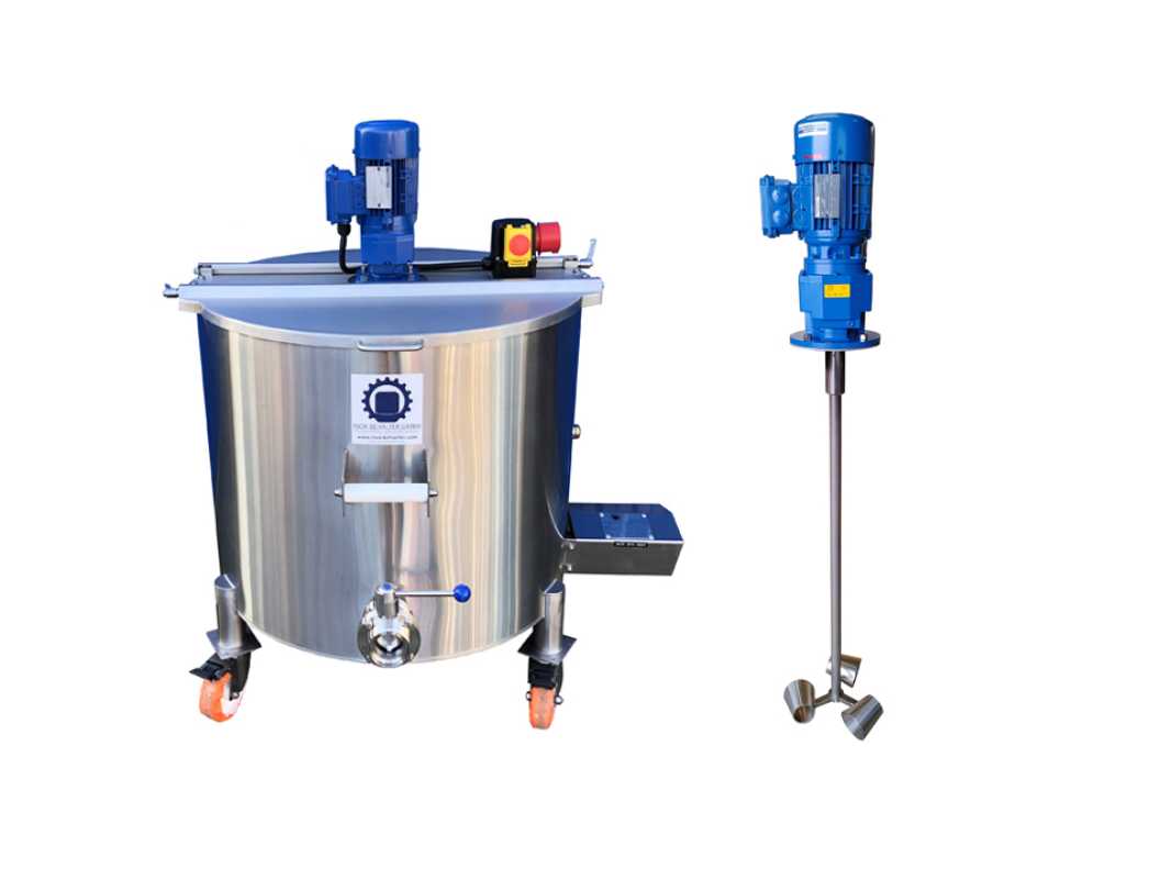 200L electrically heated stainless steel mixing tank with cup stirrer
