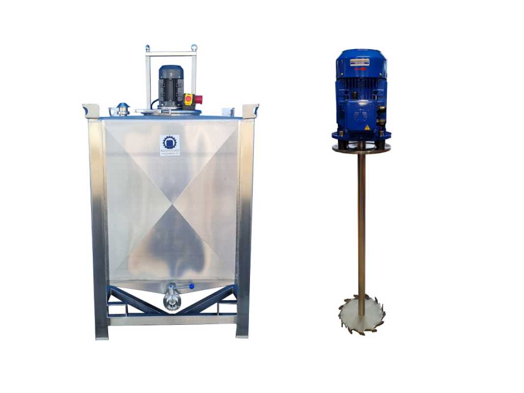 1000L Edelstahl Transportbehälter mit Dissolver