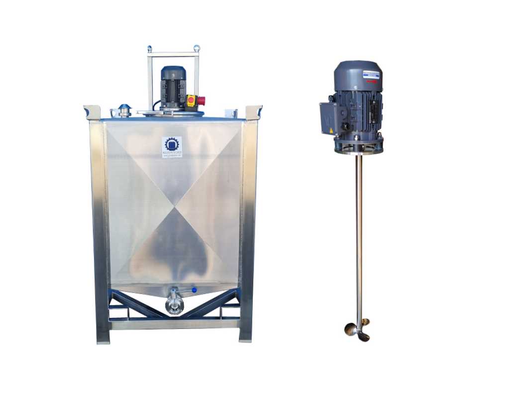 1000L Edelstahl Transportbehälter mit Propellerrührwerk