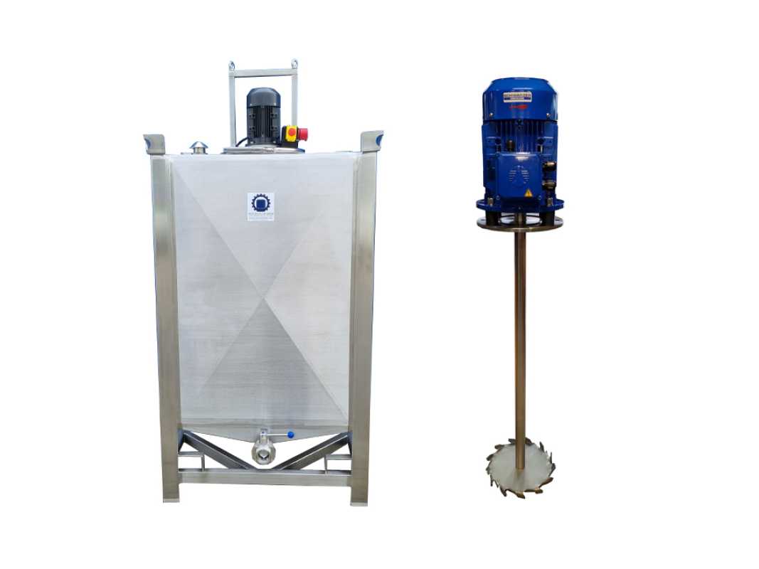 1250L Edelstahl Transportbehälter mit Dissolver