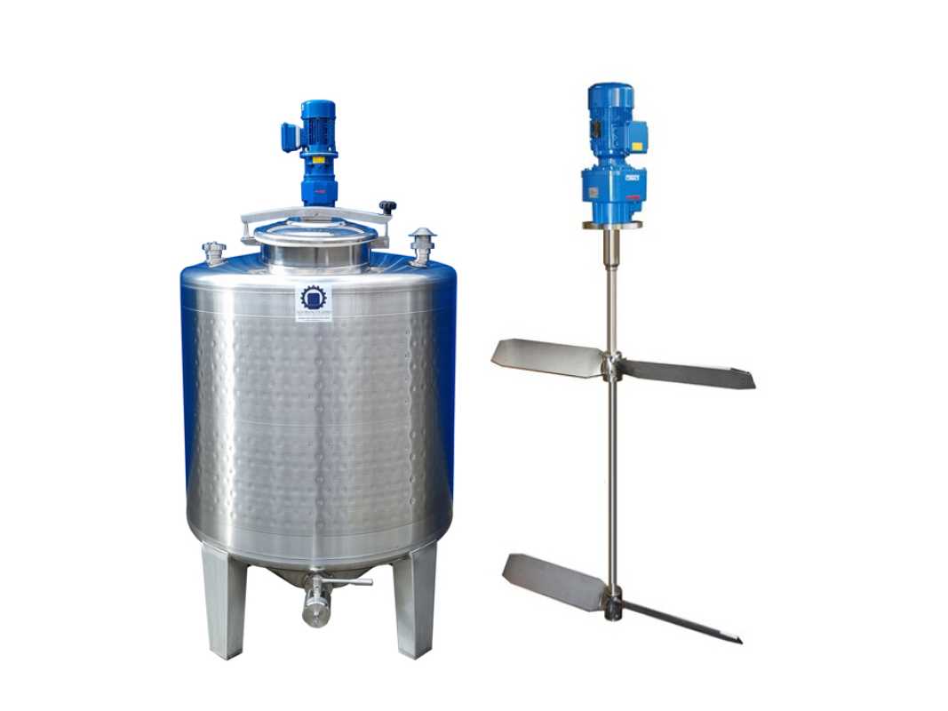 1000L heiz-/kühlbarer Edelstahl Rührwerksbehälter mit Balkenrührwerk