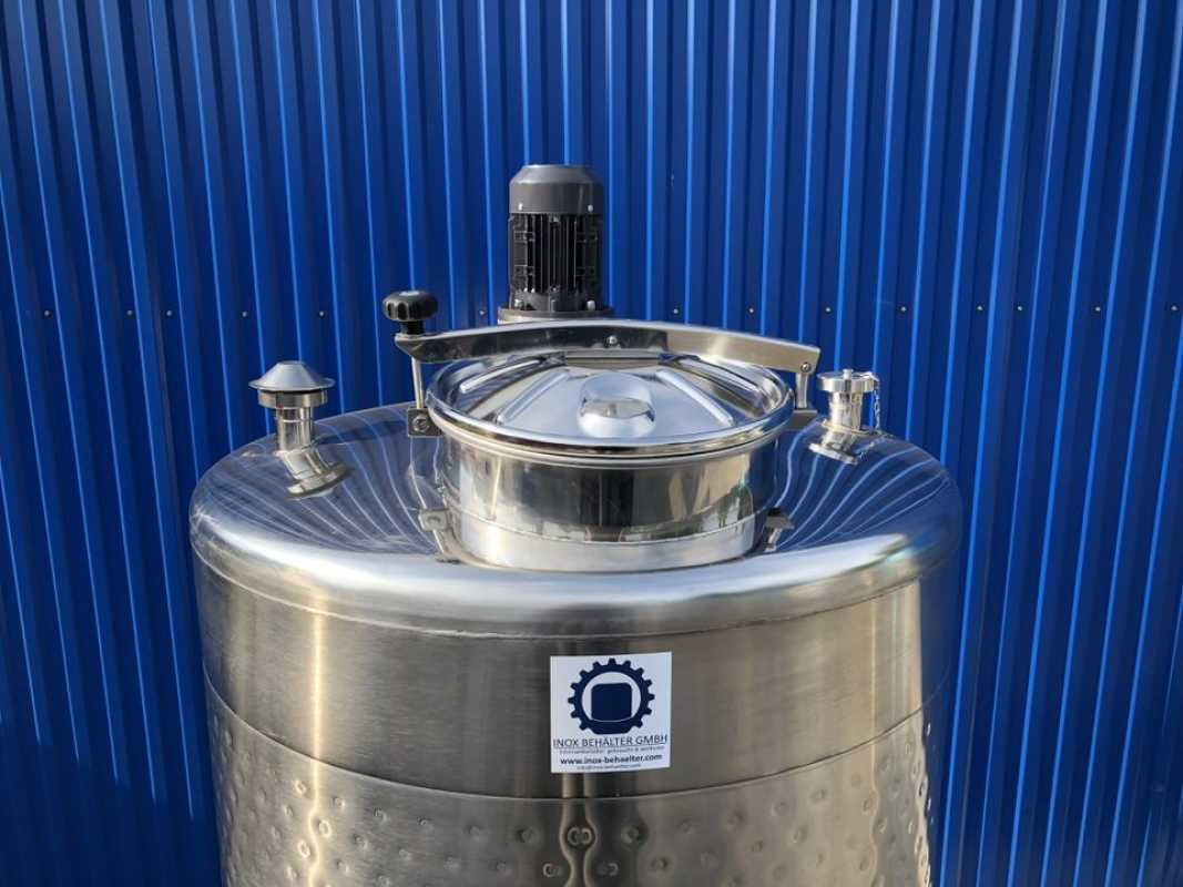 1305L heat-/coolable stainless steel tank with thermoplate and propeller mixer