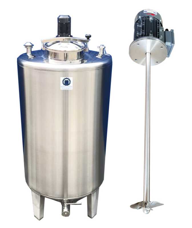 1533L stainless steel mixing vessel with propellermixer