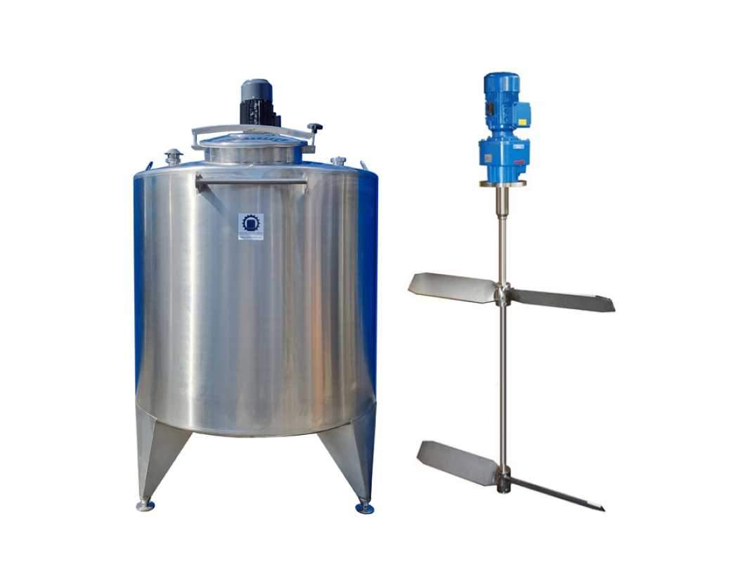2266L Edelstahl Rührwerksbehälter mit Balkenrührwerk