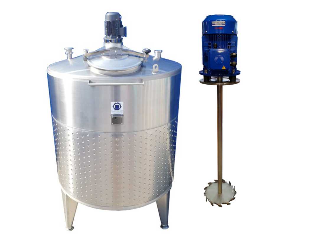 3300L heat-/coolable stainless steel vessel with dissolver