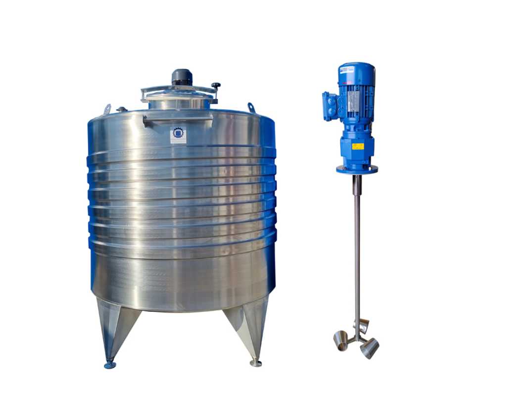 4287L heiz-/kühlbarer Edelstahlbehälter mit Halbrohrschlange und Becherrührwerk