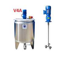 221L heat-/coolable stainless steel mixing tank with insulation and cup stirrer