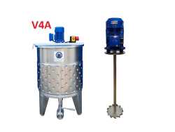 221L heat-/coolable stainless steel mixing tank with dissolver