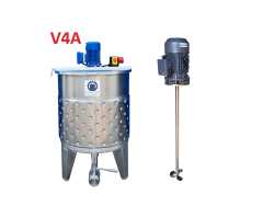 221L heat-/coolable stainless steel mixing tank with propeller mixer