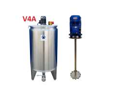 337L heat-/coolable stainless steel mixing tank with insulation and dissolver