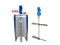 337L heat-/coolable stainless steel mixing tank with insulation and paddle agitator
