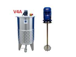 337L heat-/coolable stainless steel mixing tank with dissolver