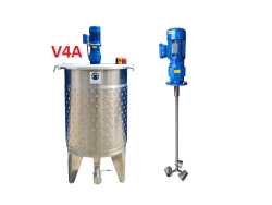 510L heat-/coolable stainless steel mixing tank with cup stirrer agitator