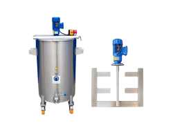 250L electrically heated stainless steel steel mixing tank with anchor agitator