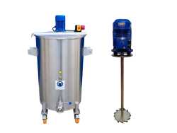 250L electrically heated stainless steel mixing tank with dissolver