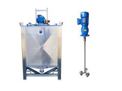 1000L Edelstahl Transportbehälter mit Becherrührwerk