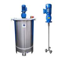 550L stainless steel transport vessel with cup stirrer agitator